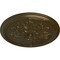 Ekena Millwork Luton Ceiling Medallion (Fits Canopies up to 3 1/2"), Hand-Painted Brass, 21"OD x 2"P CM21LUBRS - alternate 4